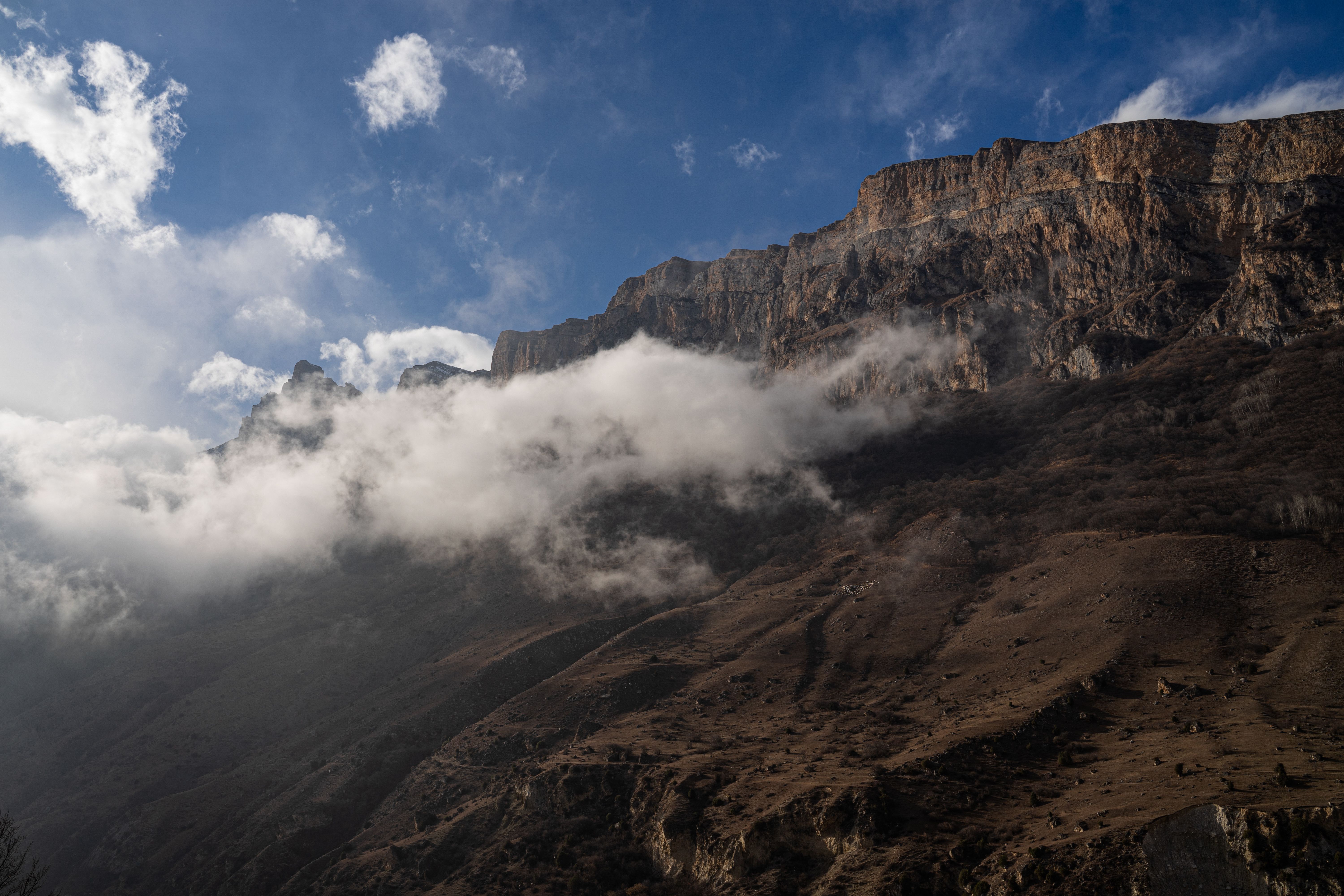 Brown Rocky Mountain Under the Blue Sky · Free Stock Photo