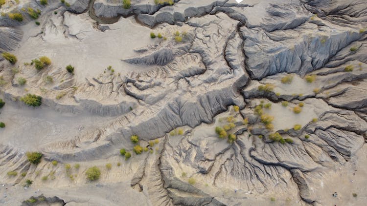 Aerial Shot Of Canyons 