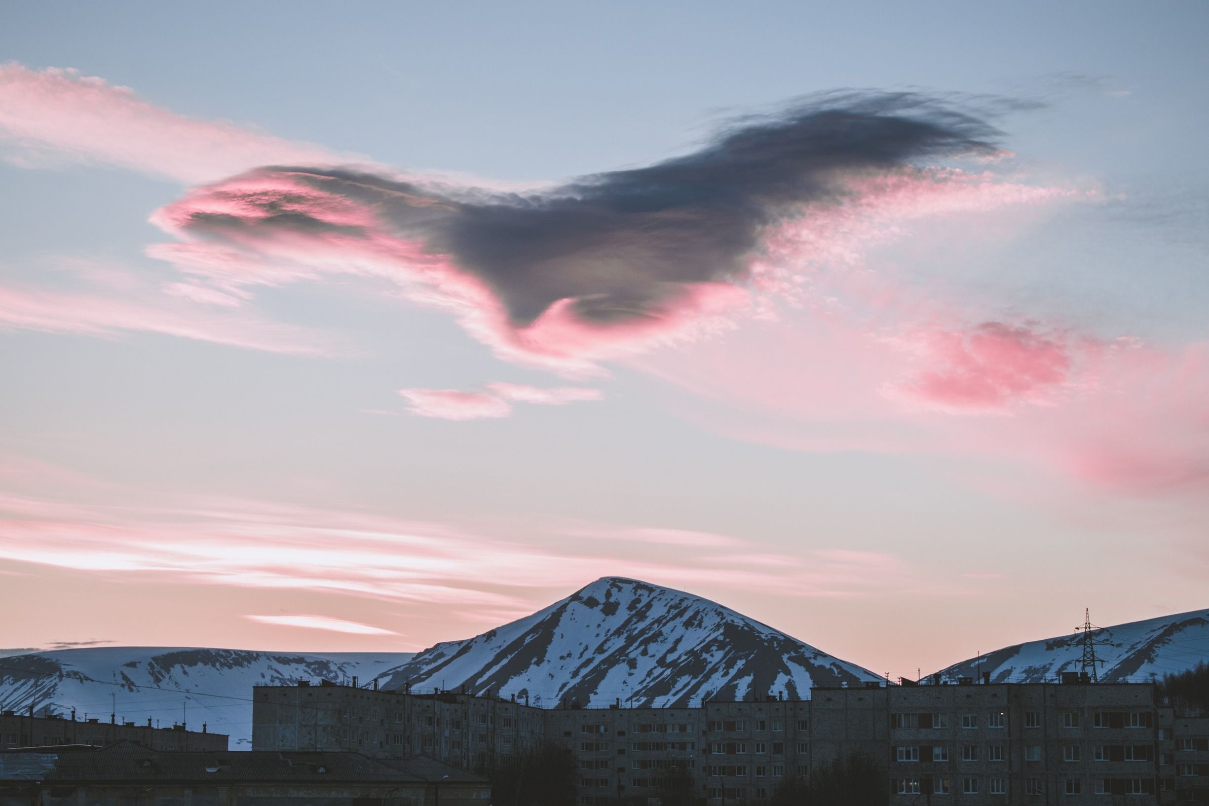 Snow Capped Mountains During Golden Hour · Free Stock Photo