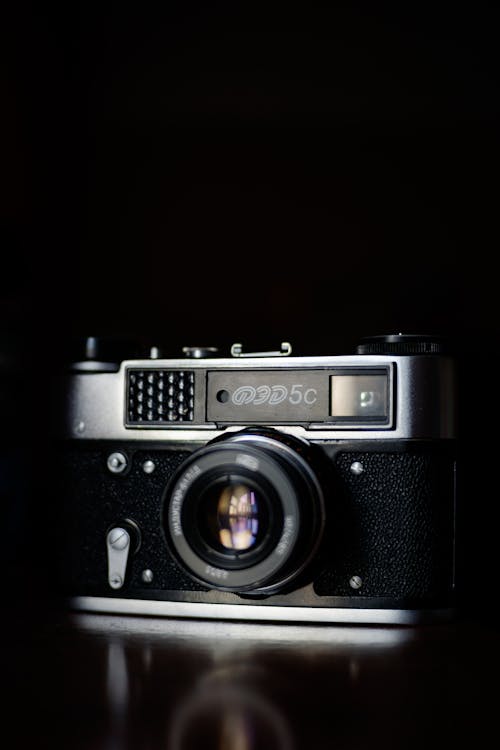 Close-up Shot of an Analogue Camera 