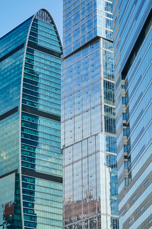 Buildings Exterior Made of Glass Panels