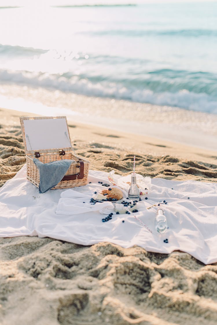 Picnic Blanket On The Sand