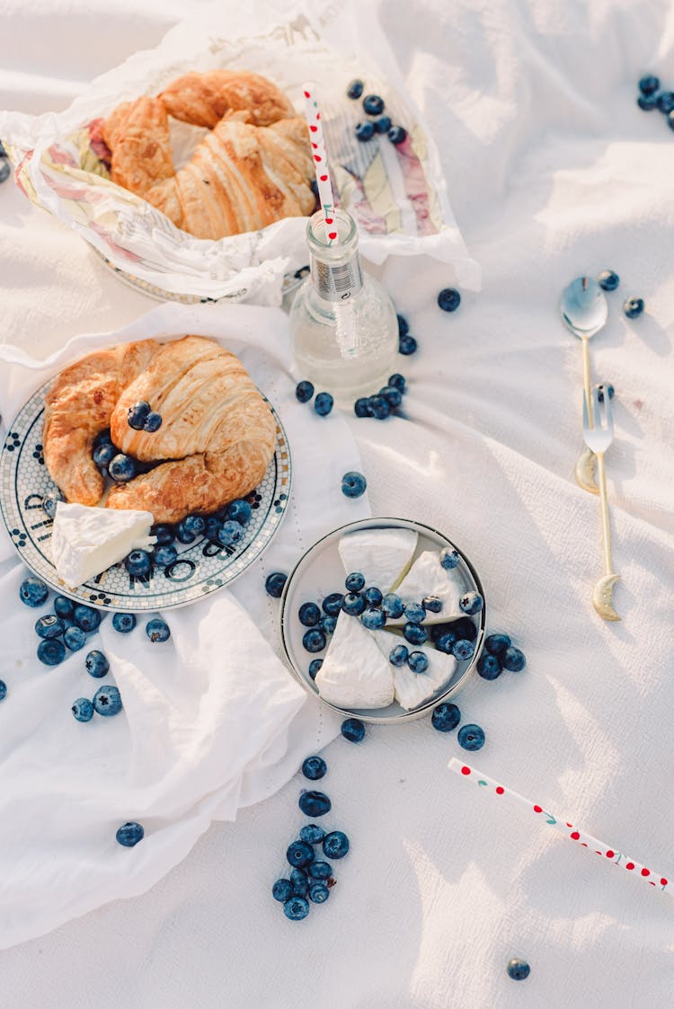 Foods Over A White White Cloth