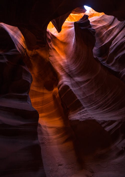 Kostenloses Stock Foto zu antelope canyon, arizona, aufnahme von unten