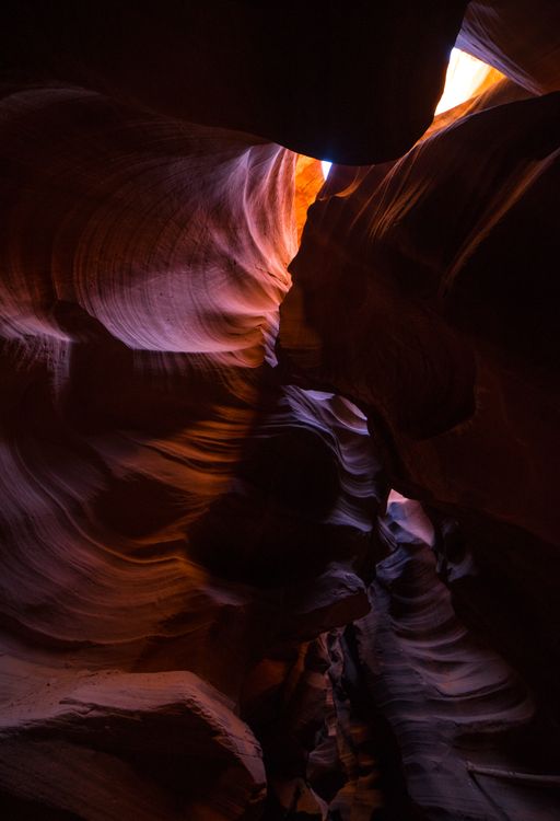Linear Light Within Rocks Abstract Image of Light in a Gap of Rock Formation · Free Stock Photo