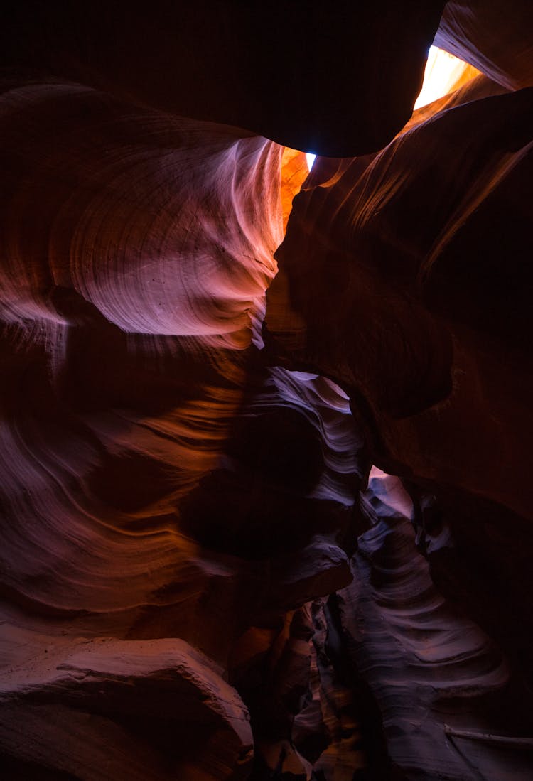 Abstract Image Of Light In A Gap Of Rock Formation