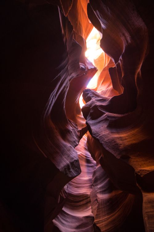 Linear Light Within Rocks Abstract Image of Light in a Gap of Rock Formation · Free Stock Photo