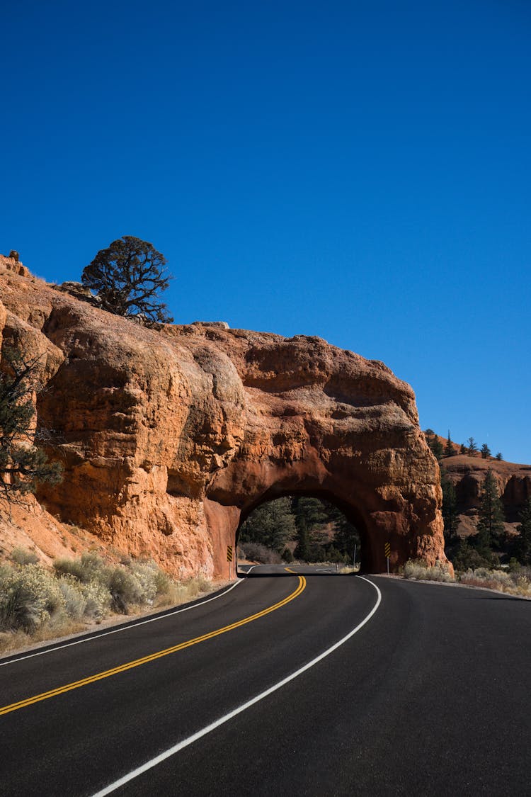 Road Going Through Stone Arch