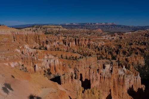 Brown Geological Formation Under Blue Sky