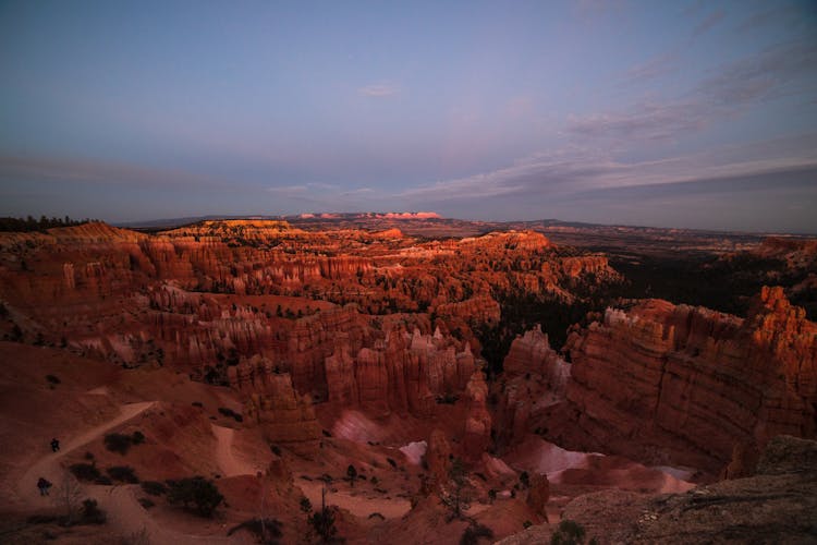 Brown And White Geological Formation Under Blue Sky 