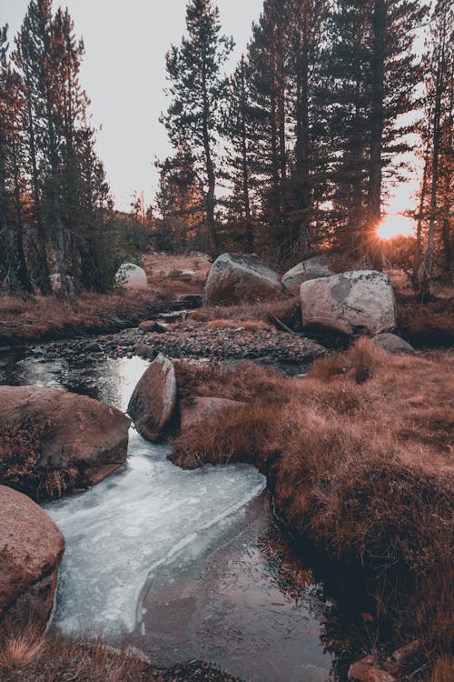 Ilmainen kuvapankkikuva tunnisteilla auringonvalo, joki, kivet