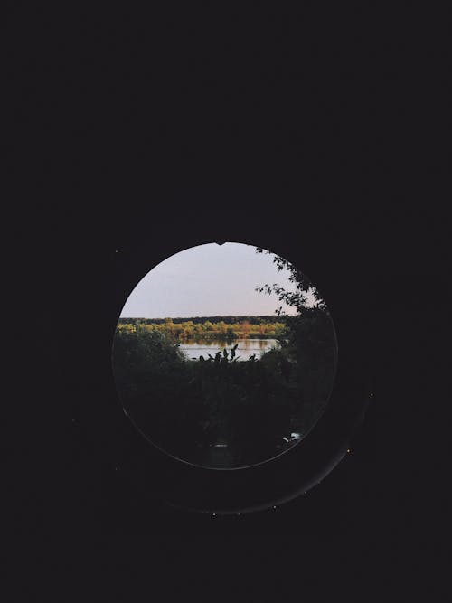 คลังภาพถ่ายฟรี ของ круг, окно, река