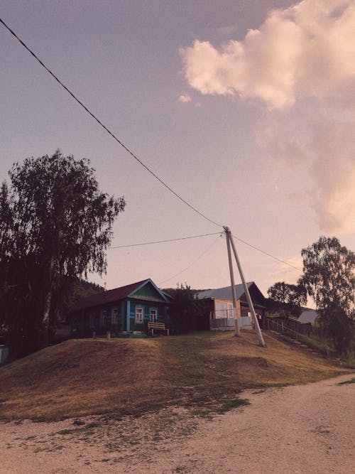 деревенский, деревня, закат 的 免費圖庫相片