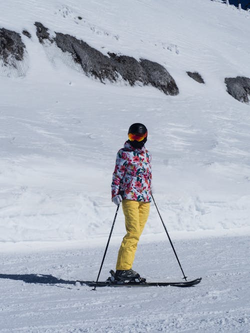 A Person Snow Skiing