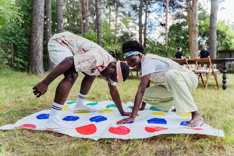 Friends Playing Twister