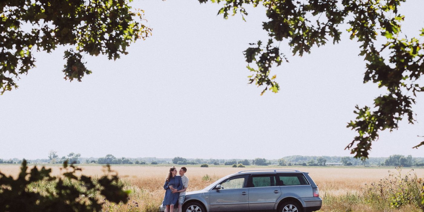 Summer road trip on an open highway ahead of the July 4th travel rush
