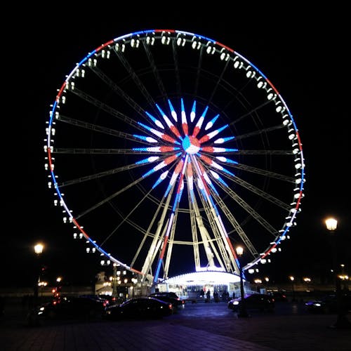 Free stock photo of blue, colors, ferriswheel