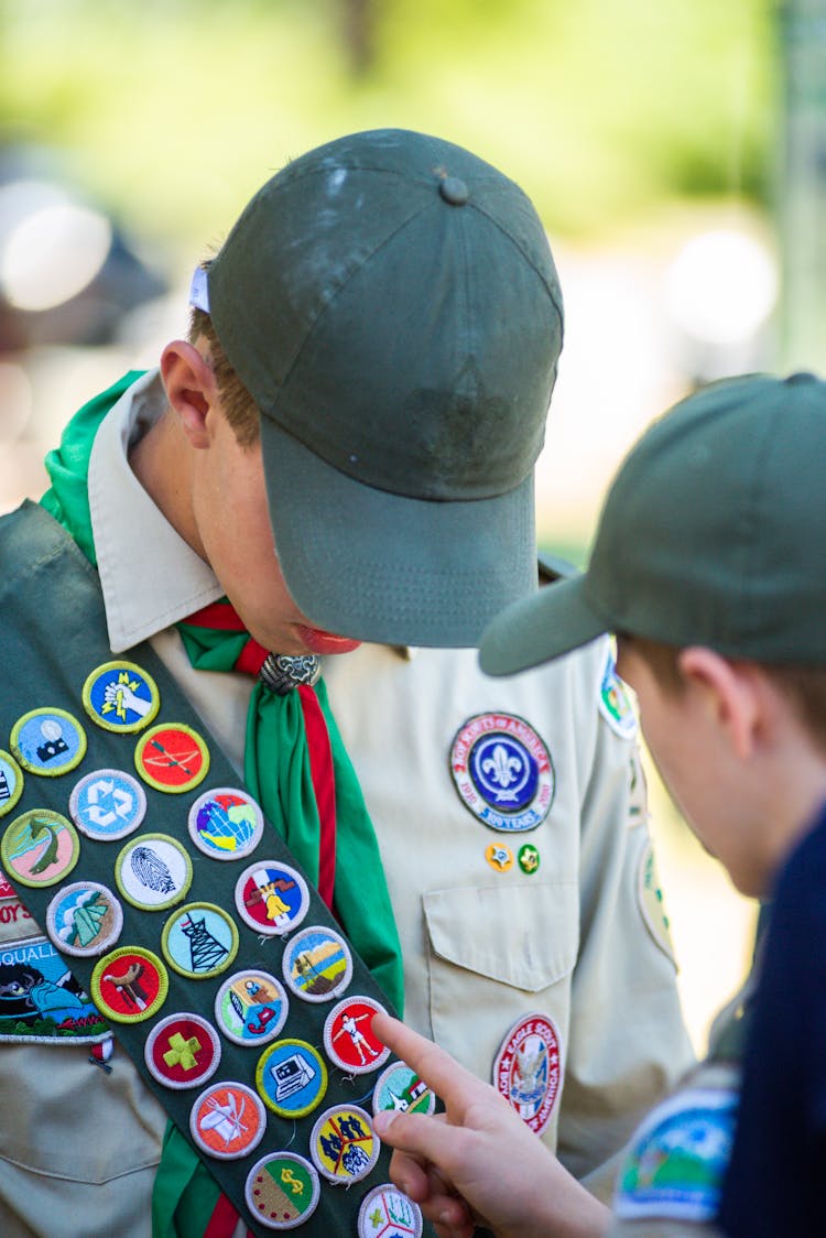 A Boy Scout Wearing His Uniform