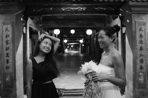 4k, アジア人女性, グレースケールの無料の写真素材