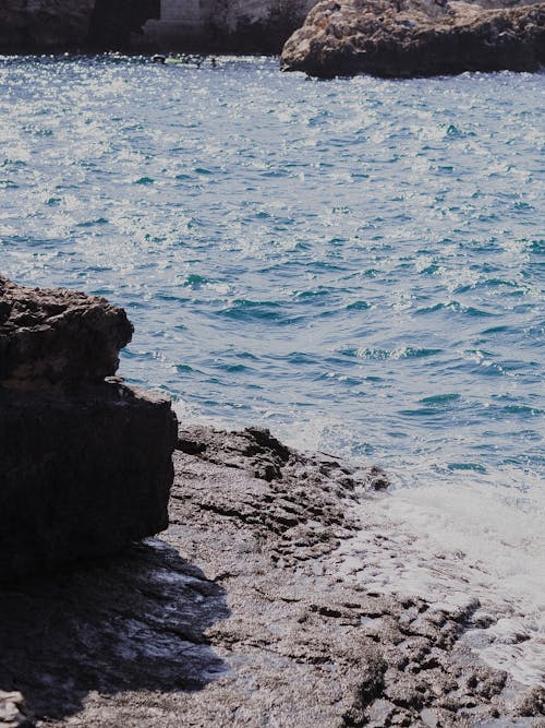 deniz, dikey atış, doğa içeren Ücretsiz stok fotoğraf