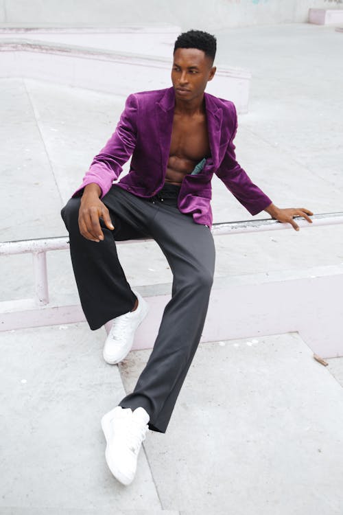 Man Posing at a Fashion Photoshoot 