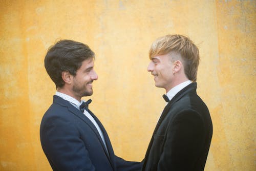 Free A Couple Smiling at Each Other  Stock Photo