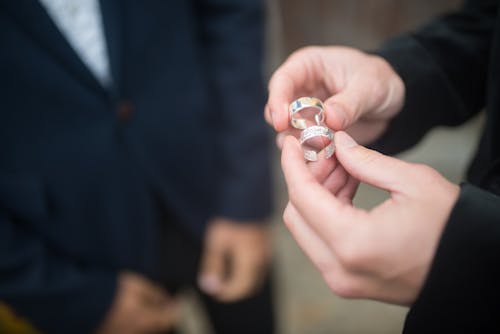 Free Person Holding Rings  Stock Photo