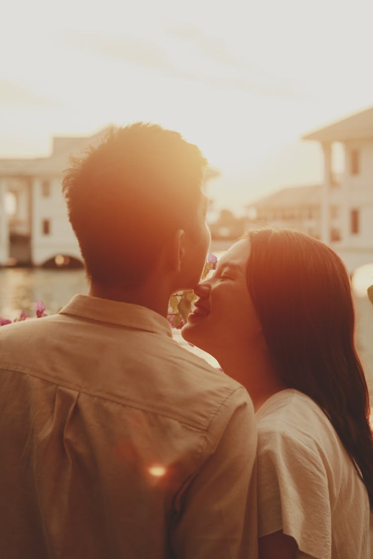 Close-up Photo Of Romantic Couple