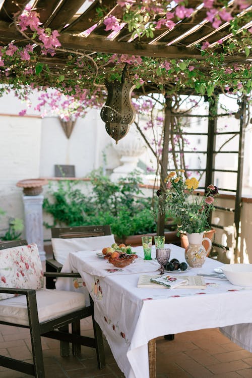 Table Setting in the Garden Patio