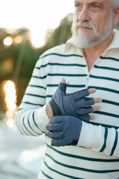 Man Wearing Gloves
