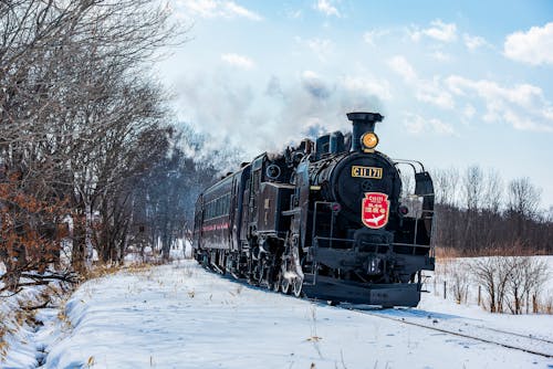 겨울, 구름, 기차의 무료 스톡 사진