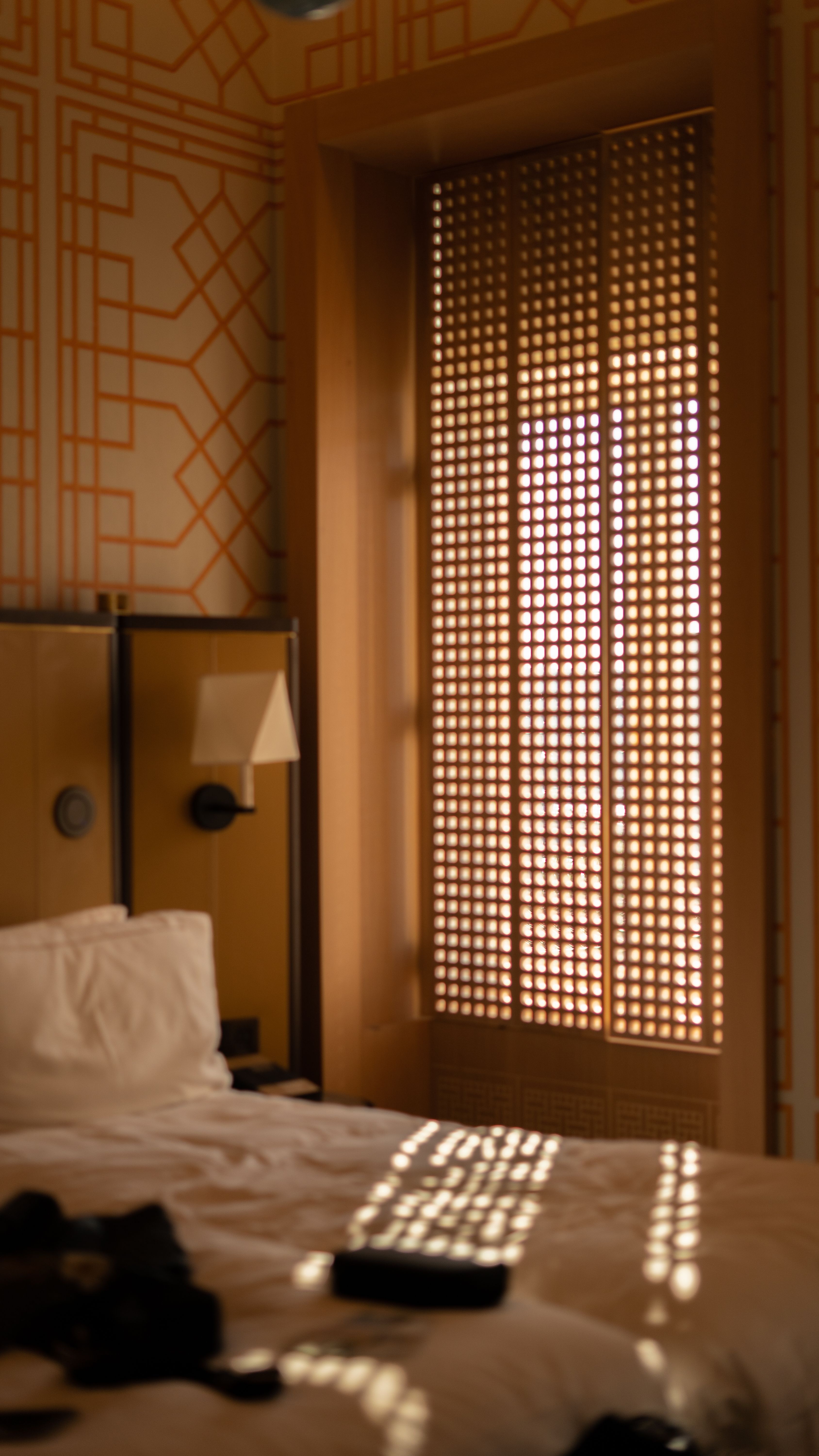 Interior of a Bedroom with a Screened Window · Free Stock Photo
