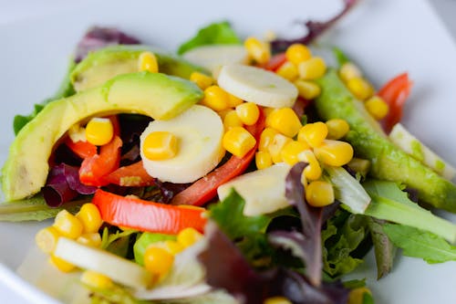 Free Vegetable Salad in Close-up Shot Stock Photo