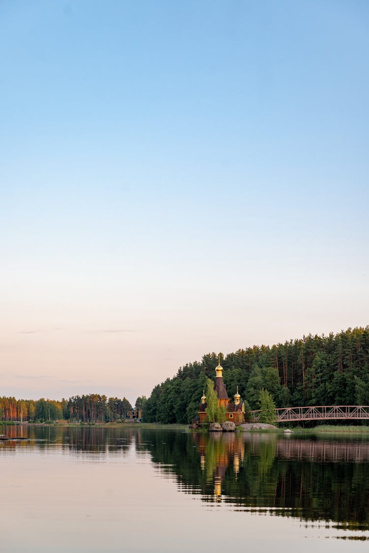 Orthodox Church Of St. Andrew On The Vuoksa River In Russia