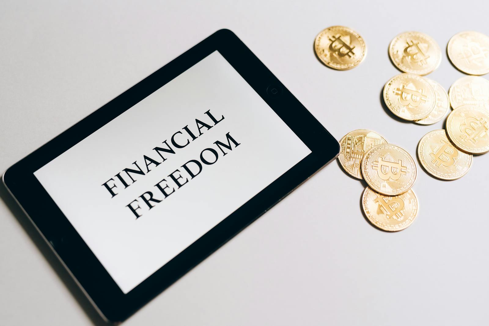 financial freedom, pièces de cryptomonnaies