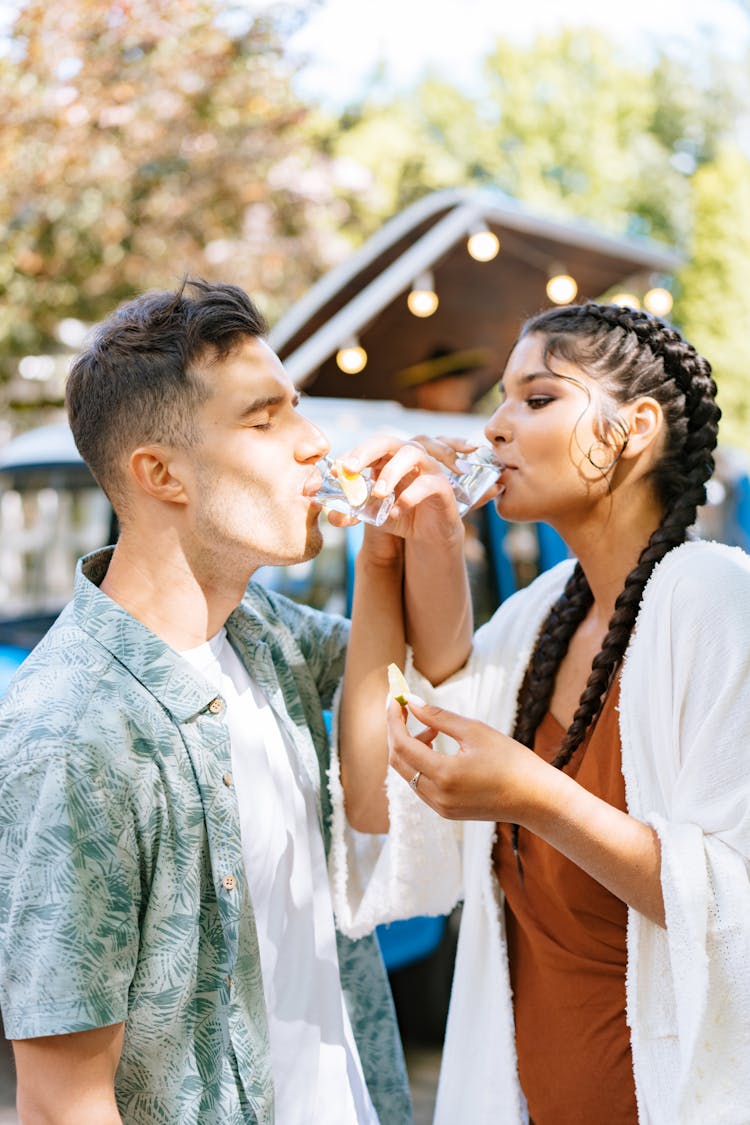 Man And Woman Taking Shots