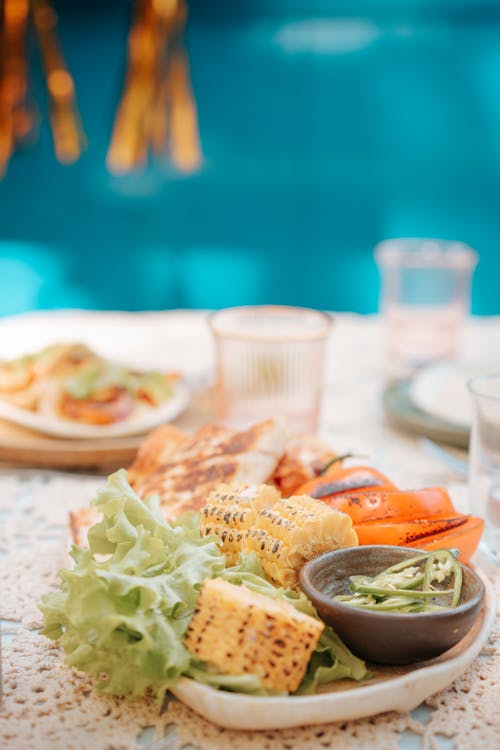 Cooked Food on White Ceramic Plate