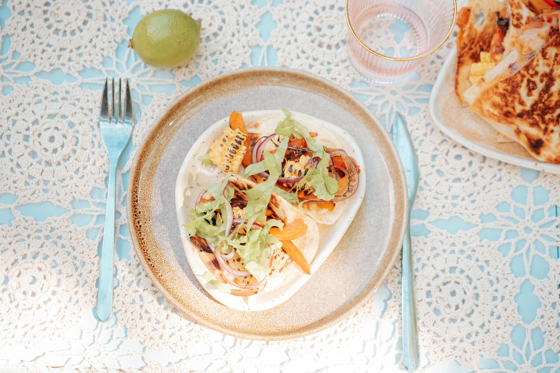 Mexican Food on Plates