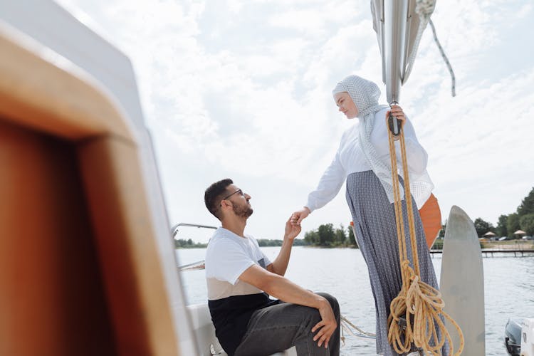 Couple On Sailboat