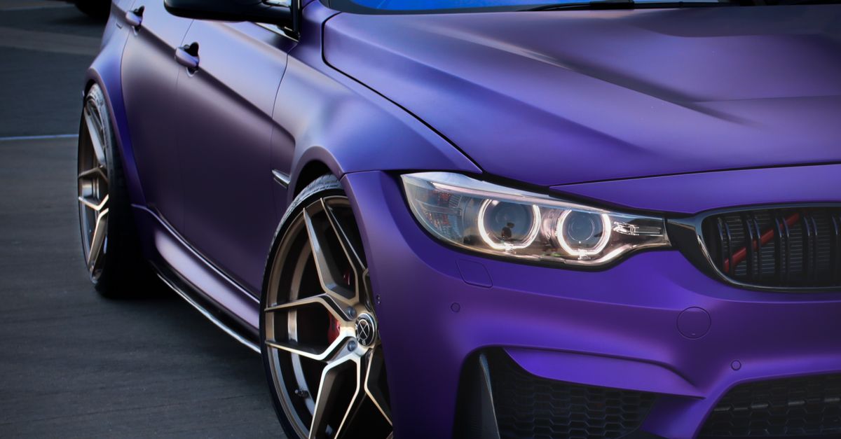 Close Up Shot Of A Violet Car Free Stock Photo close-up-shot-of-a-violet-car-free-stock-photo