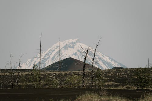 A High Mountain Covered with Snow