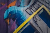 Blue and Yellow Abstract Painting