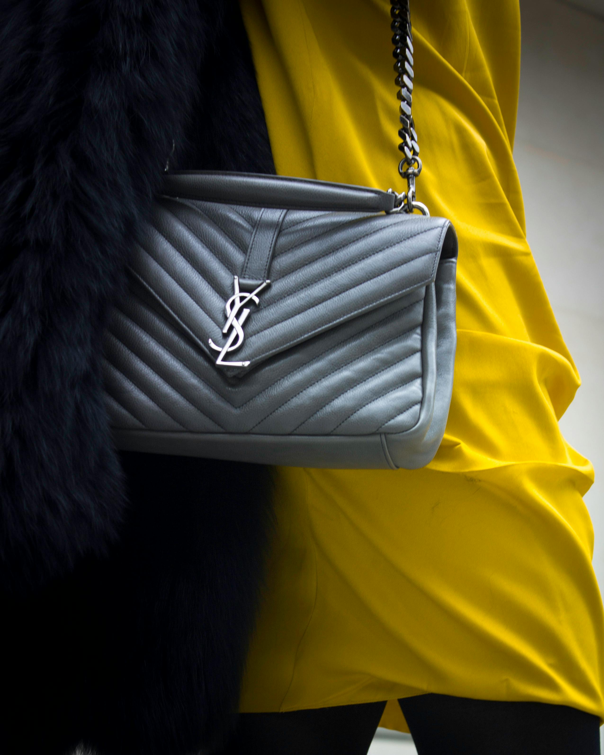 Free Black Ysl Sling Bag Stock Photo