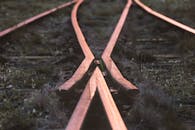 Selective-focus Photography of Train Rail