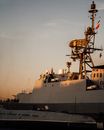 A Docked Ship on Sea