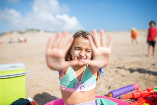 Free Young Girl Showing Her Hands Stock Photo