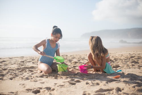 Kids Playing on the Beach