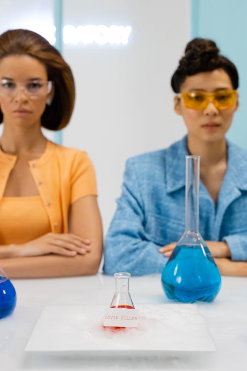 Free Erlenmeyer Flask on a Table Stock Photo