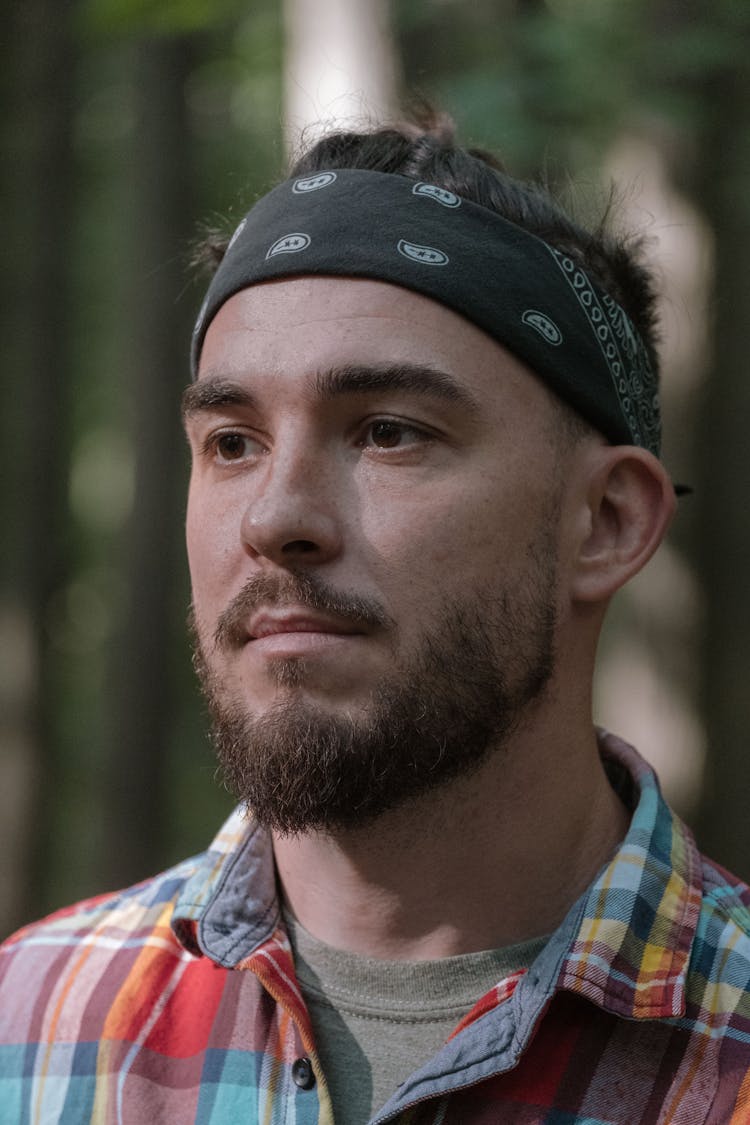 Handsome Man Wearing Bandana