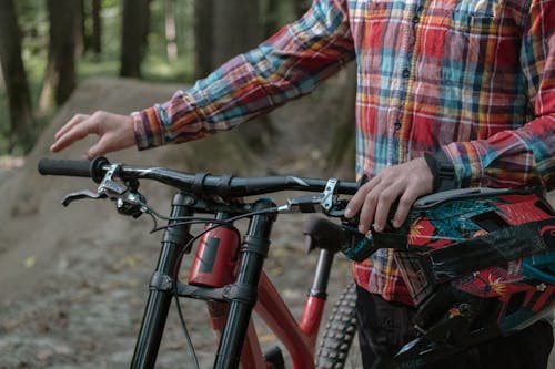 Man with Mountain Bike